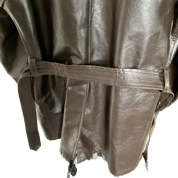 Vintage Leather Jacket 70s Disco Eclectic Grand Pa… - Picture 3 of 13